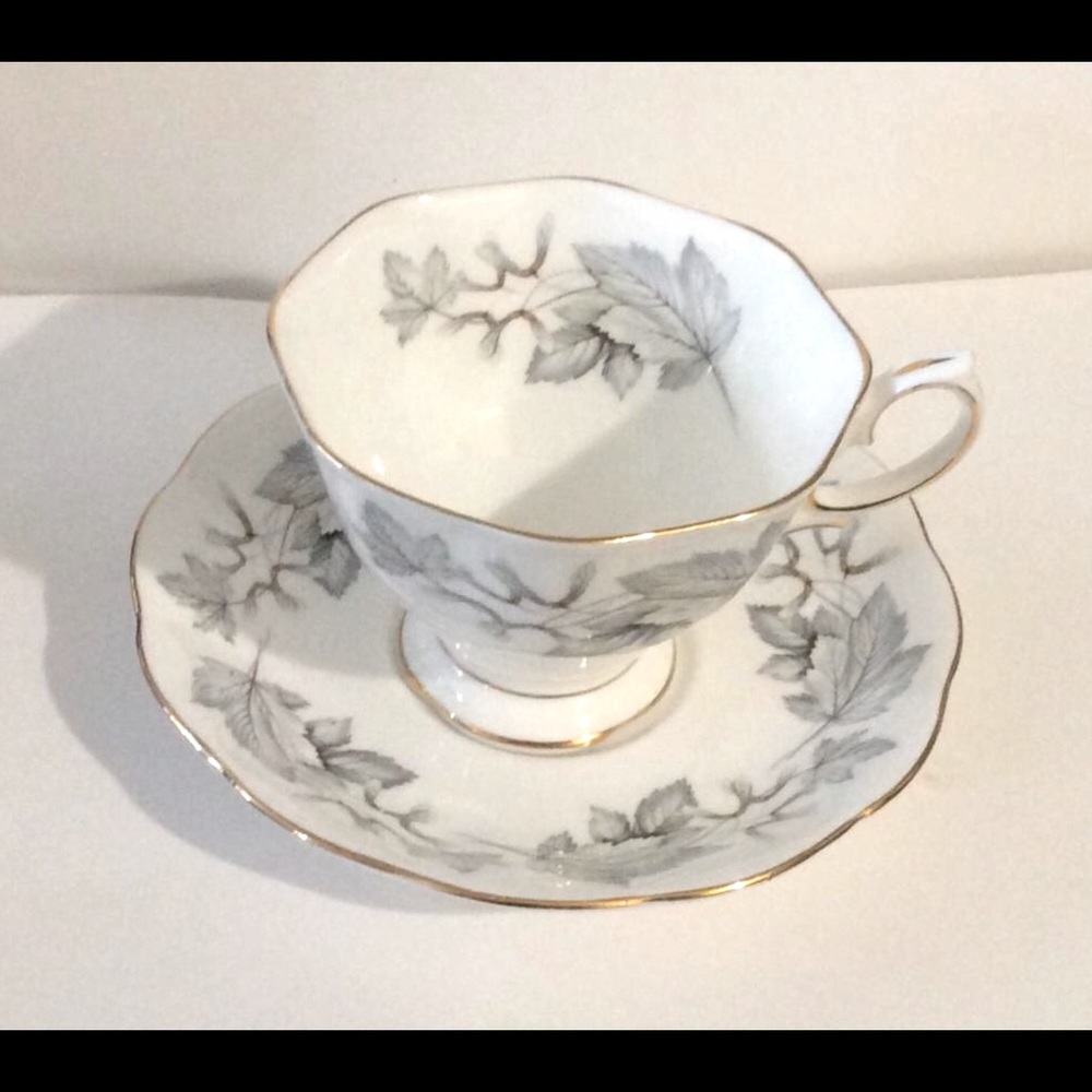 Vintage Royal Albert Silver Maple cup and saucer